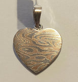 Heart Mokume Gane Pendant