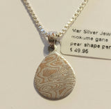 Pear Shaped Mokume Gane Pendant