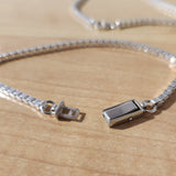 push to release bracelet clasp sterling silver box chain