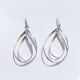 2 Curvy Raindrops Hook Earring