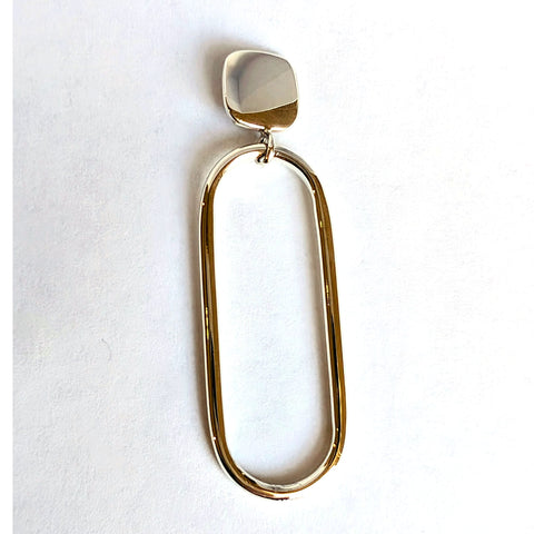Dangling Oval Wire Post