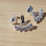 Heart Cut CZ Jacket with Heart Stud