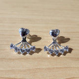 Heart Cut CZ Jacket with Heart Stud