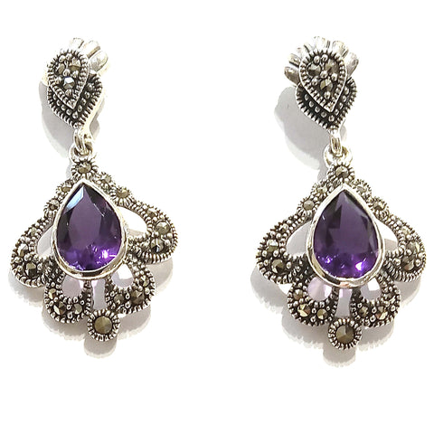 Amethyst Tulip Earrings