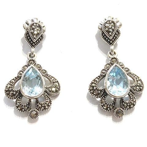 Blue Topaz Tulip Earring