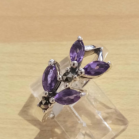 Marquise Cut Amethyst Ring