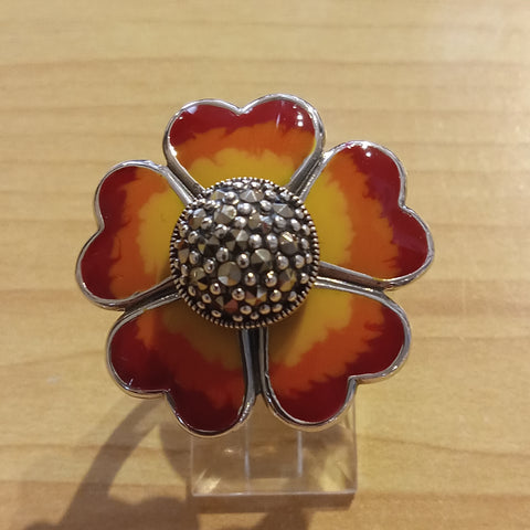 Enamel Flower Ring