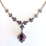 tulip amethyst necklace 17 in.