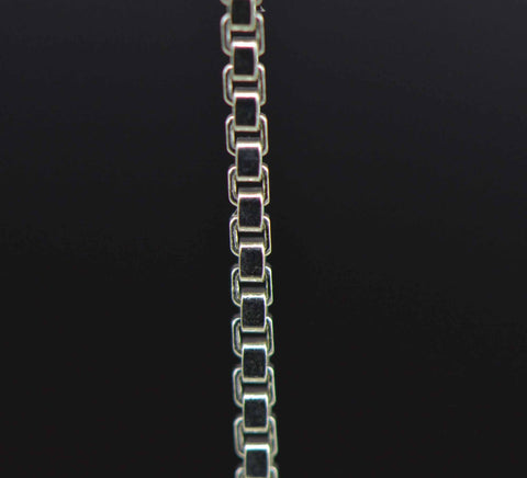 sterling silver box jewelry chain 1.5 mm. fine detail