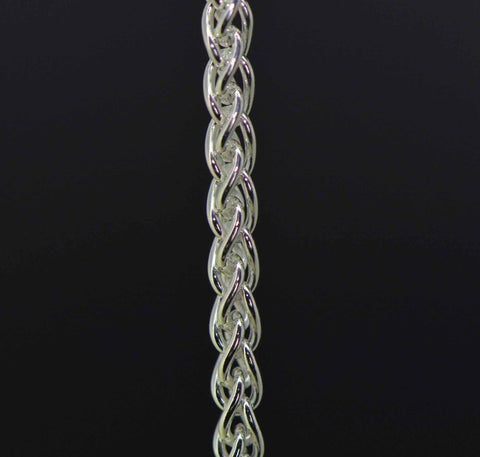 sterling silver spiga jewelry chain 2.5 mm. fine detail