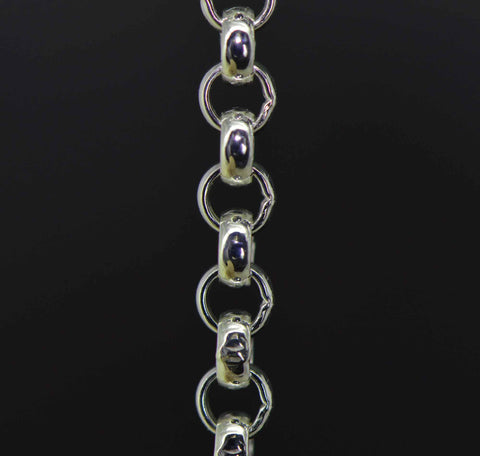 sterling silver 4 mm. rolo jewelry chain fine detail
