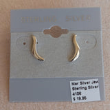 Small Tilde Post Earrings