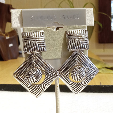 maze dangling earrings