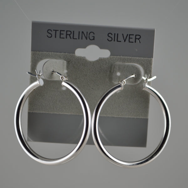 Classic silver sales hoop earrings