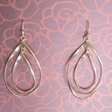 2 Curvy Raindrops Hook Earring