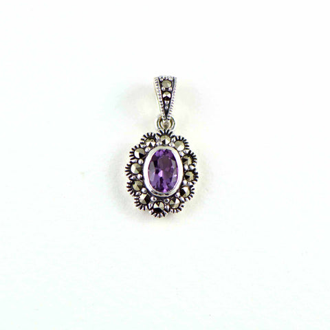 amethyst "fancy" small pendant