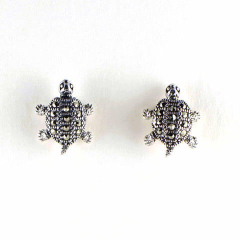 Marcasite Turtle Earrings