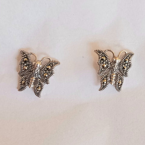 Marcasite Butterfly Earrings