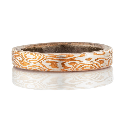 Mokume Gane Narrow Band Ring