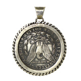 Morgan Silver Dollar Oxidized Pendant