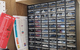 cabinet with many small drawers for watch batteries