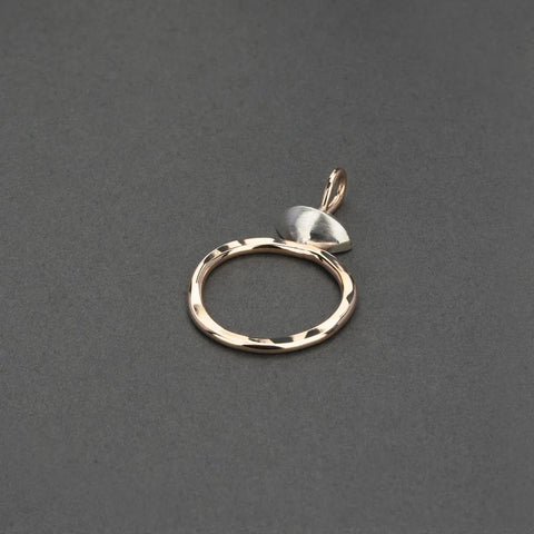 two tone pendant with bead