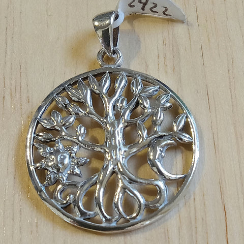 Tree with Sun and Moon Pendant