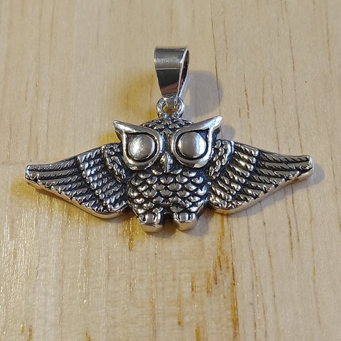 Open Wings Owl Pendant