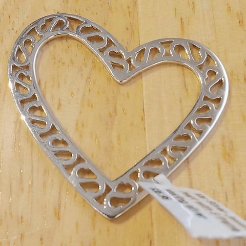 Heart with S Frame Pendant