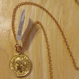 Small Gold Plated Republique Francaise Coin Pendant