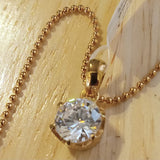 Gold Plated White CZ Pendant