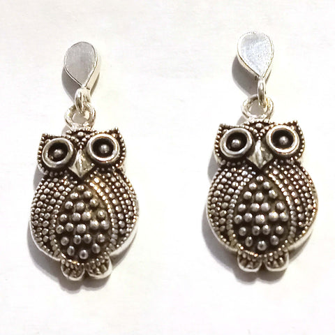 Beaded Owl Post Earrings