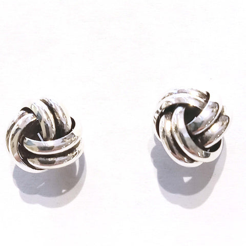 Silver Knot Post Earrings