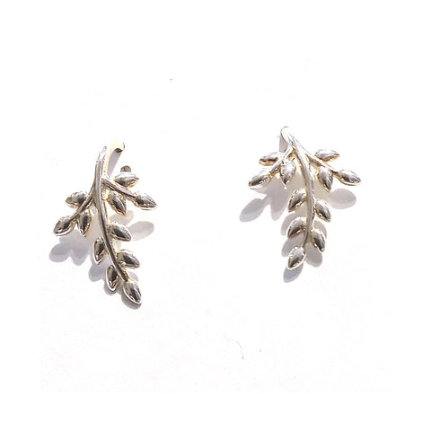 Small Puffy Leaves Hook Earring
