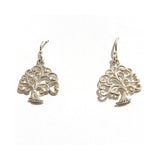 Tree of Life Curly Branches Hook Earrings