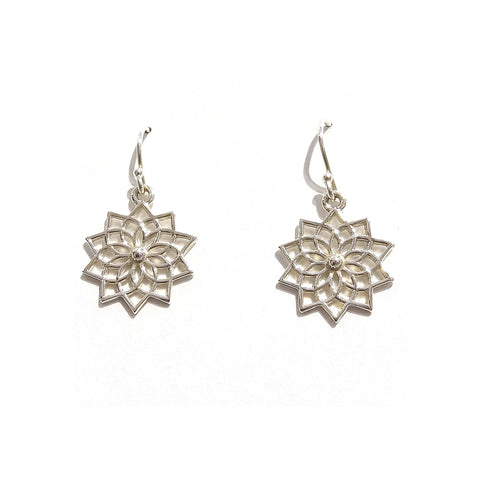 Lotus Flower Hook Earrings