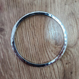 hammered square wire bangle