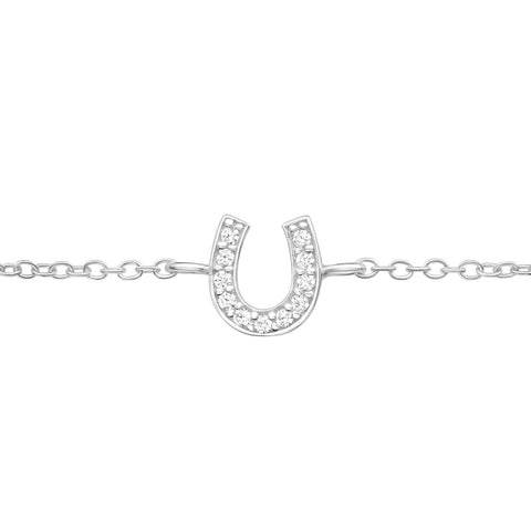 Horseshoe Anklet with CZ