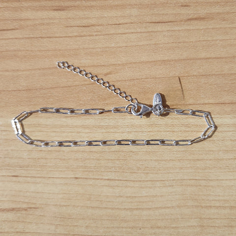 Hammered Paperclip Anklet