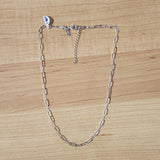 Hammered Paperclip Necklace