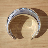 large silver domed crescent cuff
