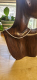 2.5 mm rope chain necklace on a jewelry display bust