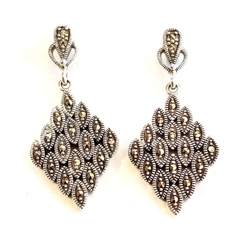Marcasite 4 Seed Diamond Earrings