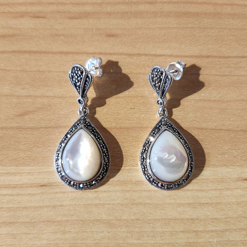 Mother of Pearl Large Teardrop Earrings