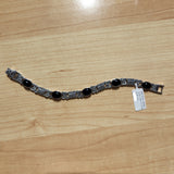 curb chain bracelet with onyx stones