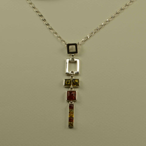 rectangles tricolor necklace