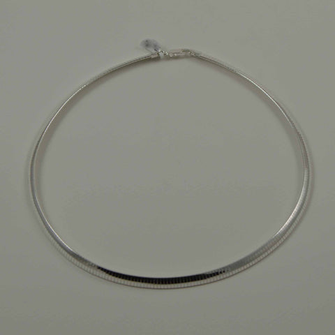 sterling silver omega 6 mm. jewelry chain necklace