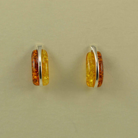 comma yellow brown earrings