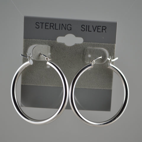 Click top hoop earrings 35 mm.
