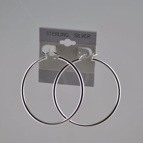 Click top hoop earrings 60 mm.